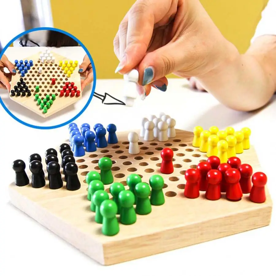 Board Game Halma - مجموعة ألعاب خشبية تعليمية للأطفال، هالما